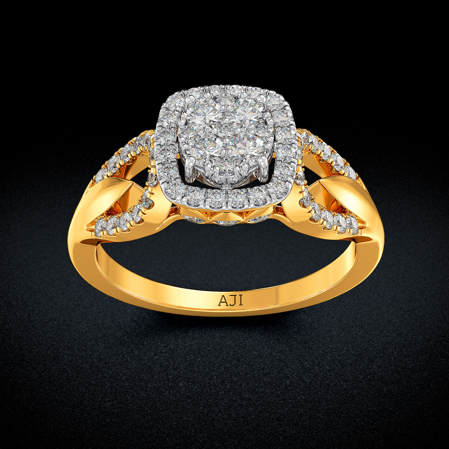 Funky Box-shaped Diamond Ring image