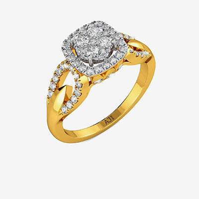 Funky Box-shaped Diamond Ring alternate view 1