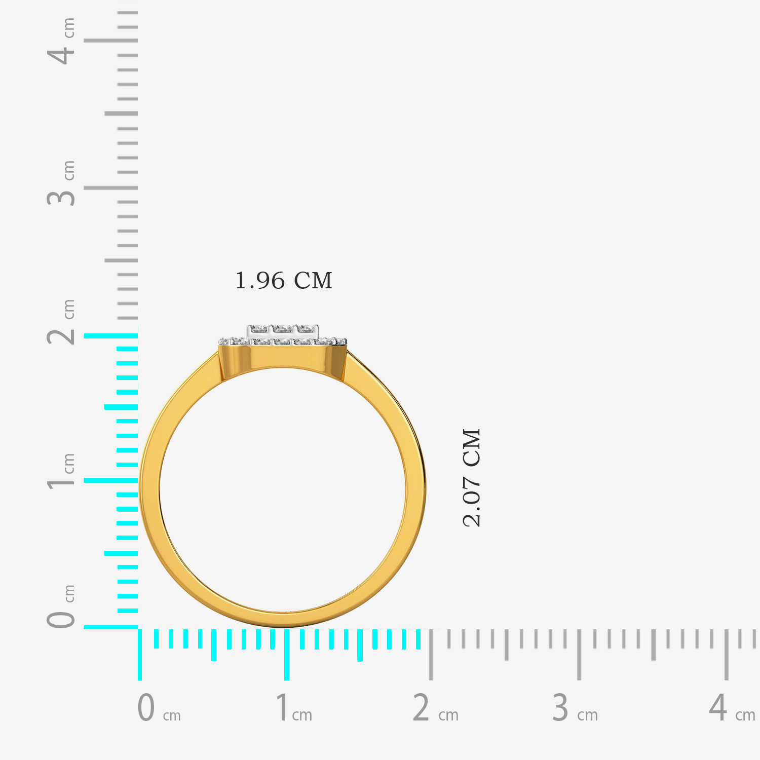 Curved Box-shape Diamond Ring image