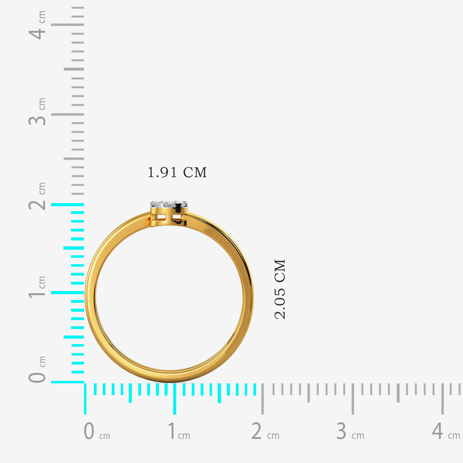 Spiral Tri-diamond Ring image