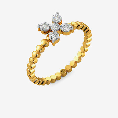 Single Clover Diamond Ring alternate view 1