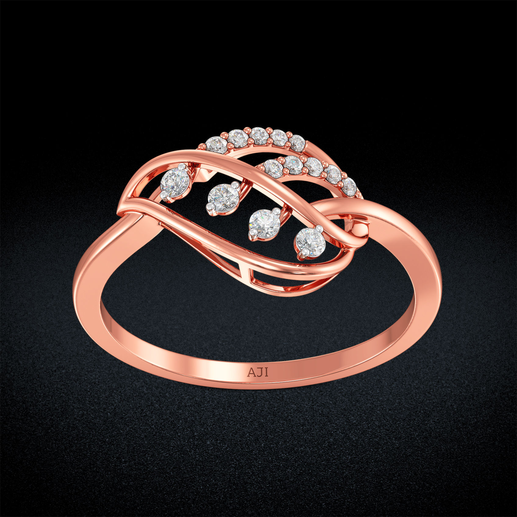 Leaf Diamond Ring image