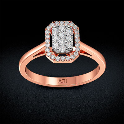 Curved Rectangle Diamond Ring alternate view 2