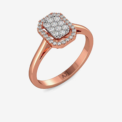 Curved Rectangle Diamond Ring alternate view 1