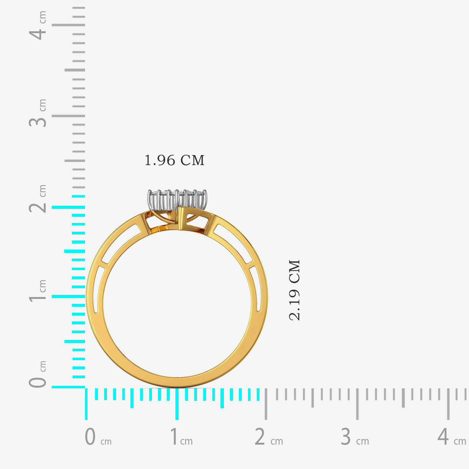 Kite-shaped Shiny Diamond Ring image