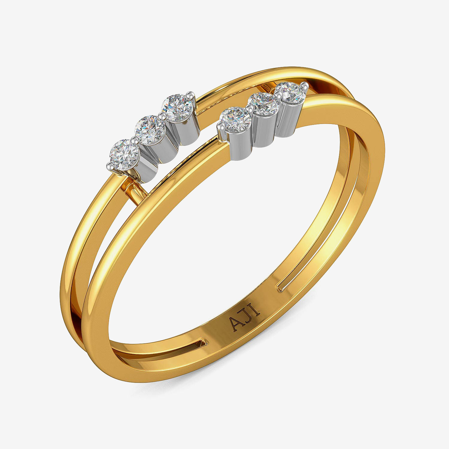 Split Center Diamond Ring