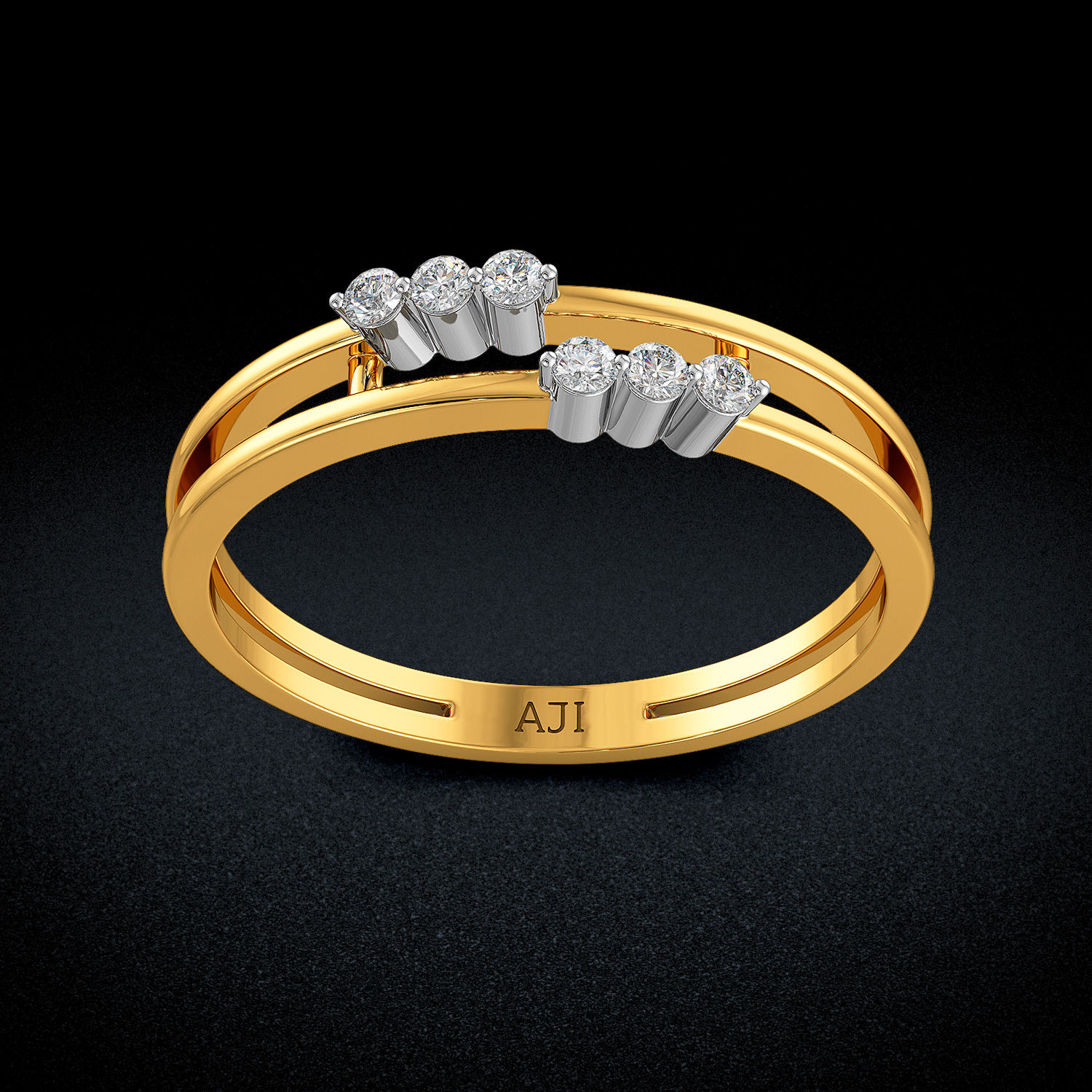 Split Center Diamond Ring image