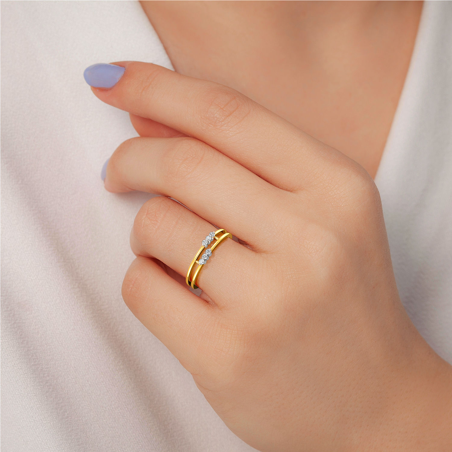 Split Center Diamond Ring image