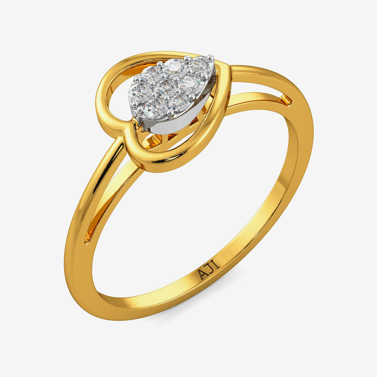 Frail Diamond Heart Ring