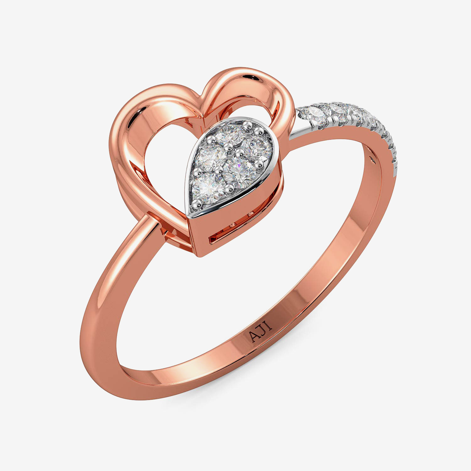Blazing Heart Diamond Ring