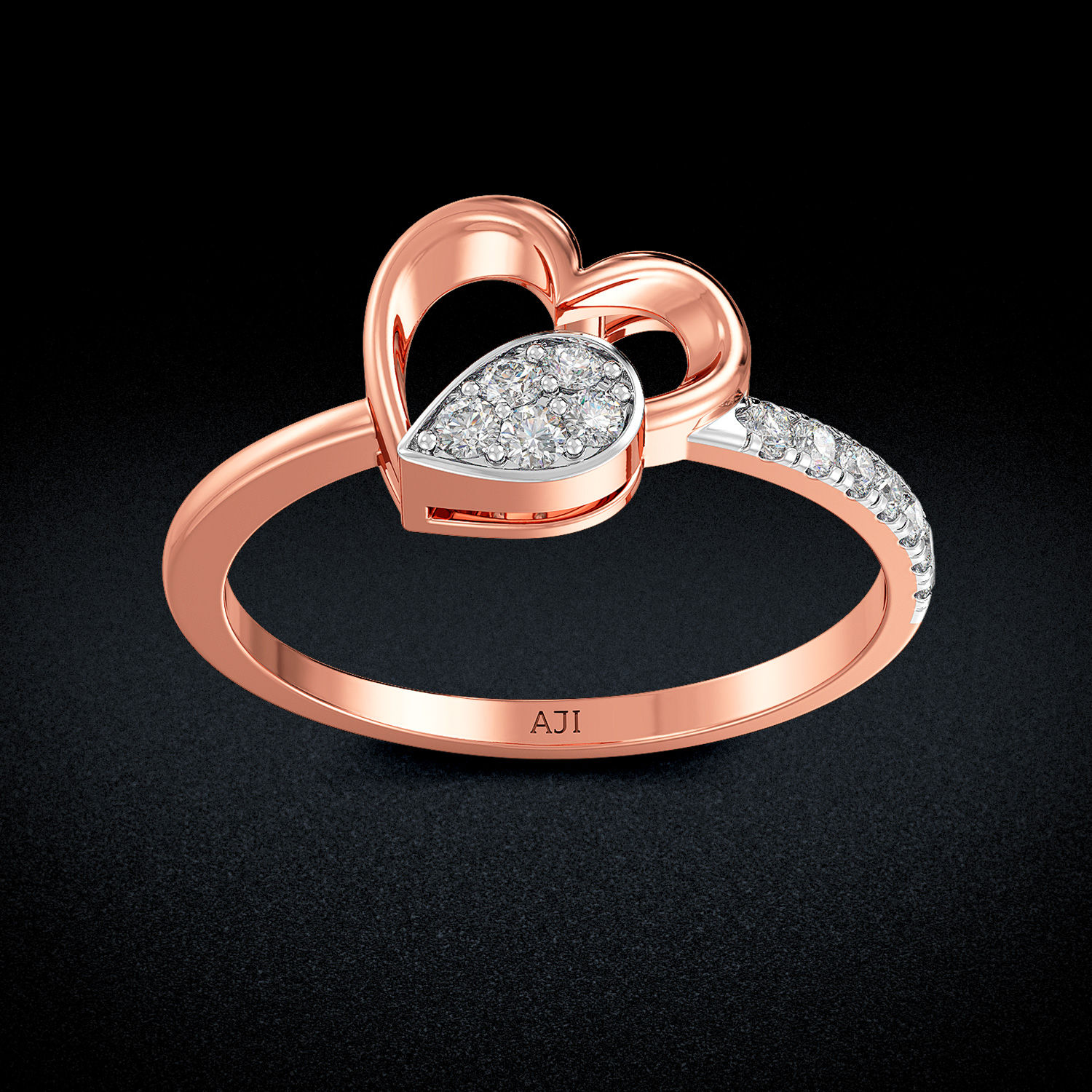Blazing Heart Diamond Ring image
