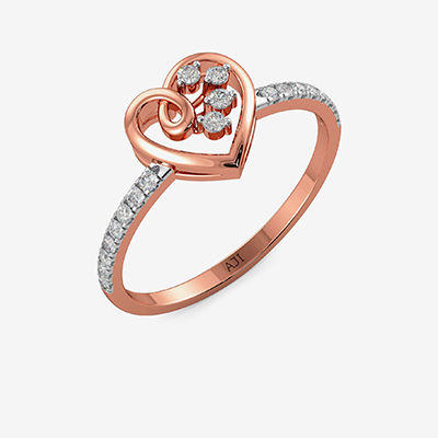 Tri-diamond Heart Ring alternate view 1