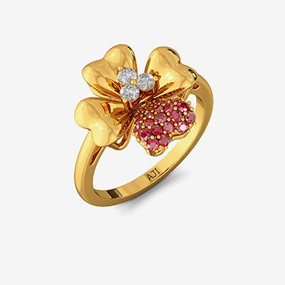Floral & Heart Diamond Ring alternate view 1