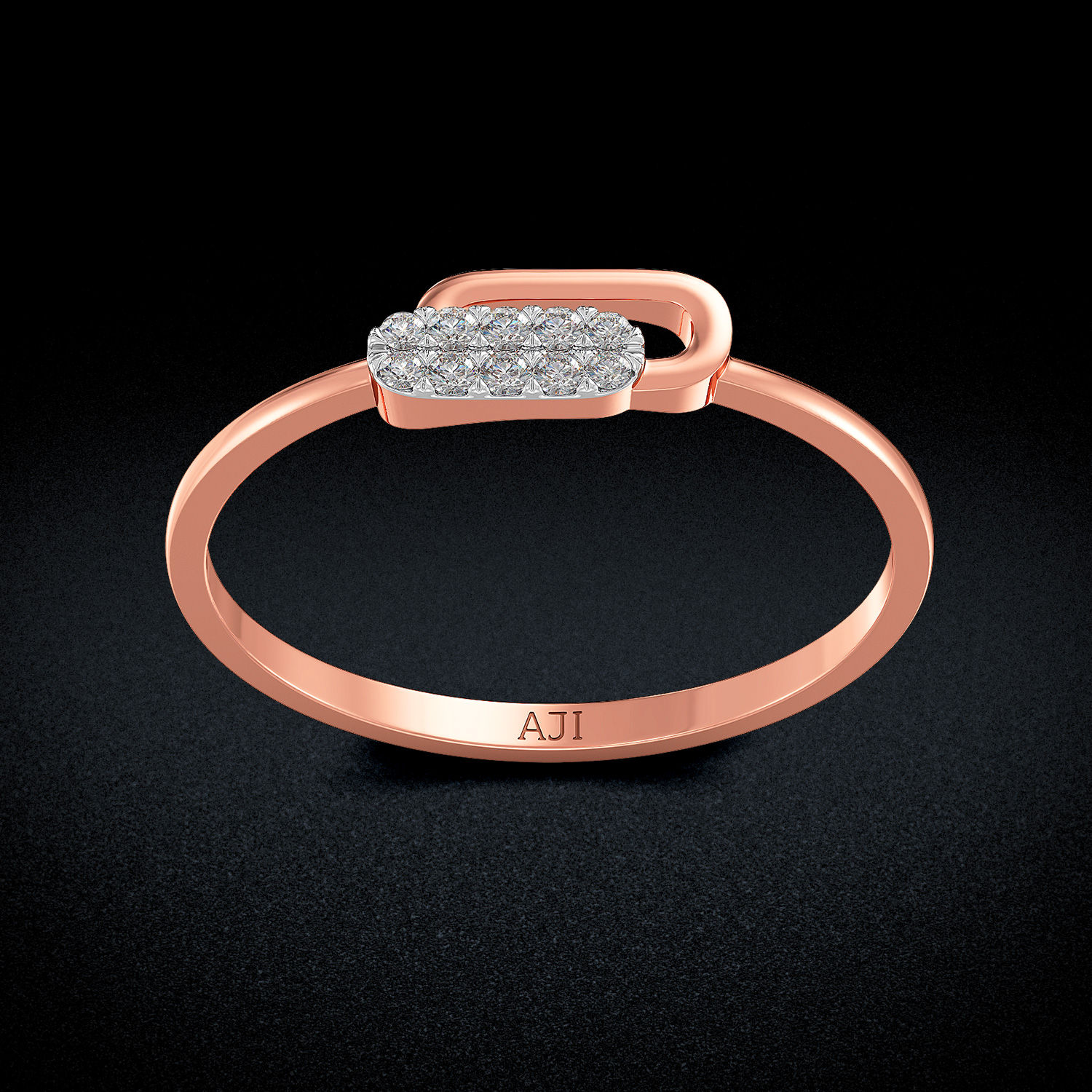 Unique Voguish Double Box Diamond Ring image