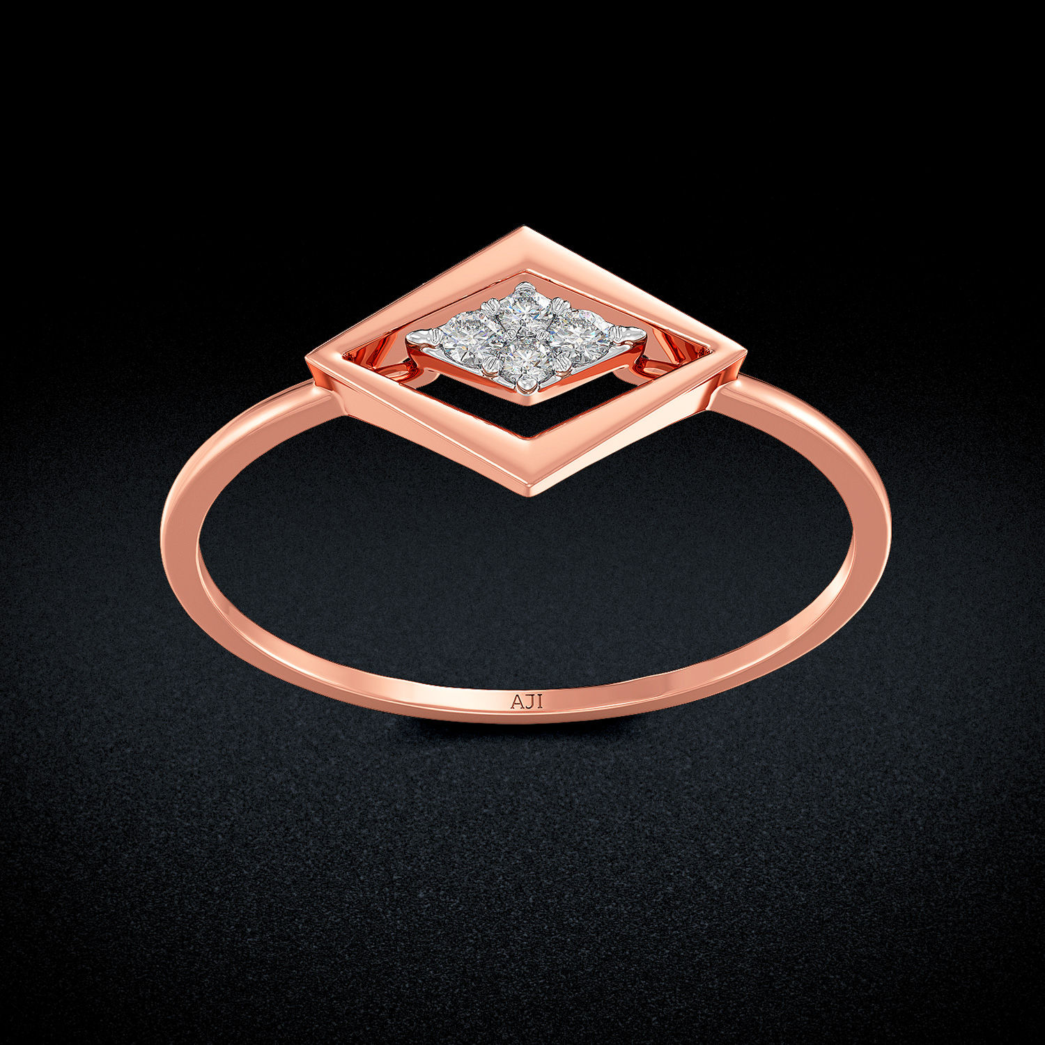 Split Duo-kite Double Box Diamond Ring image