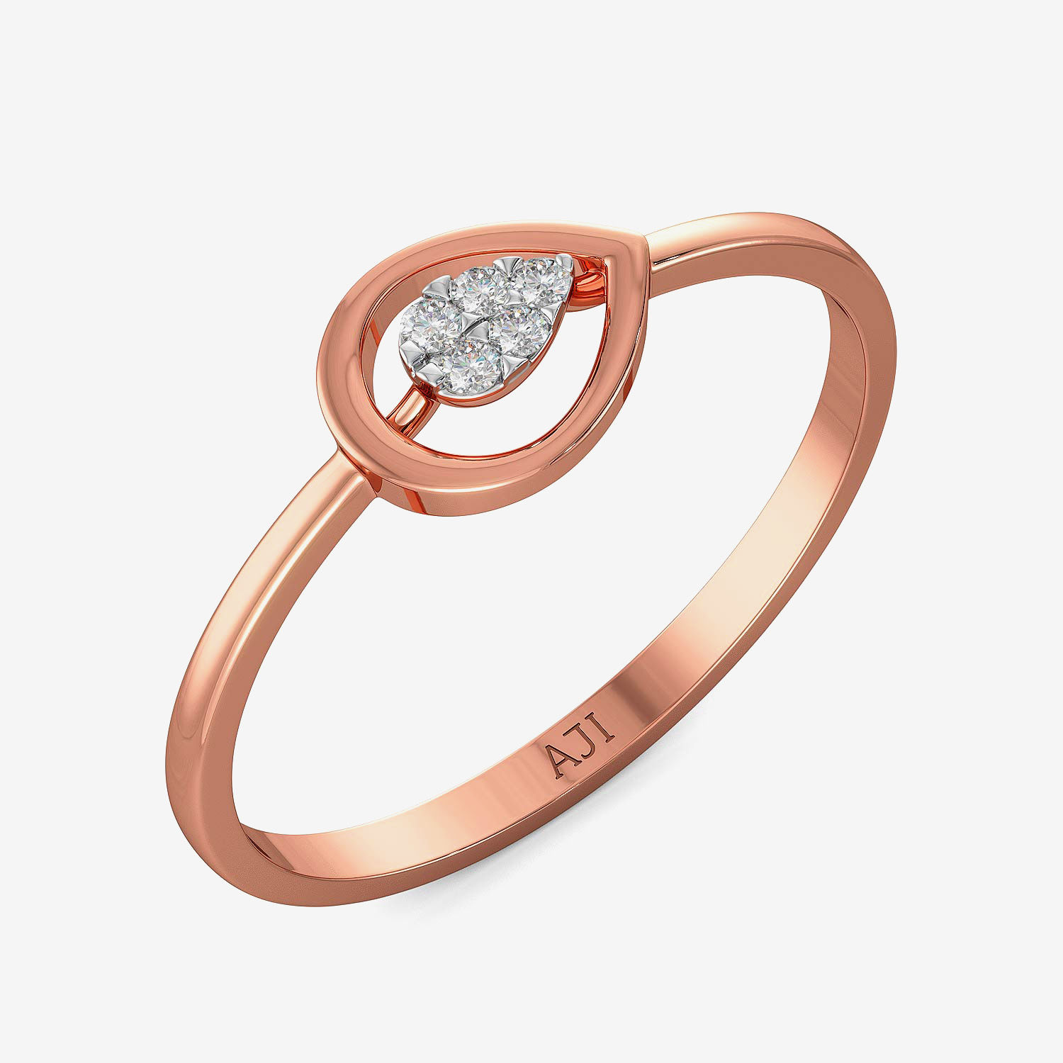 Diamond Spring Leaf Ring