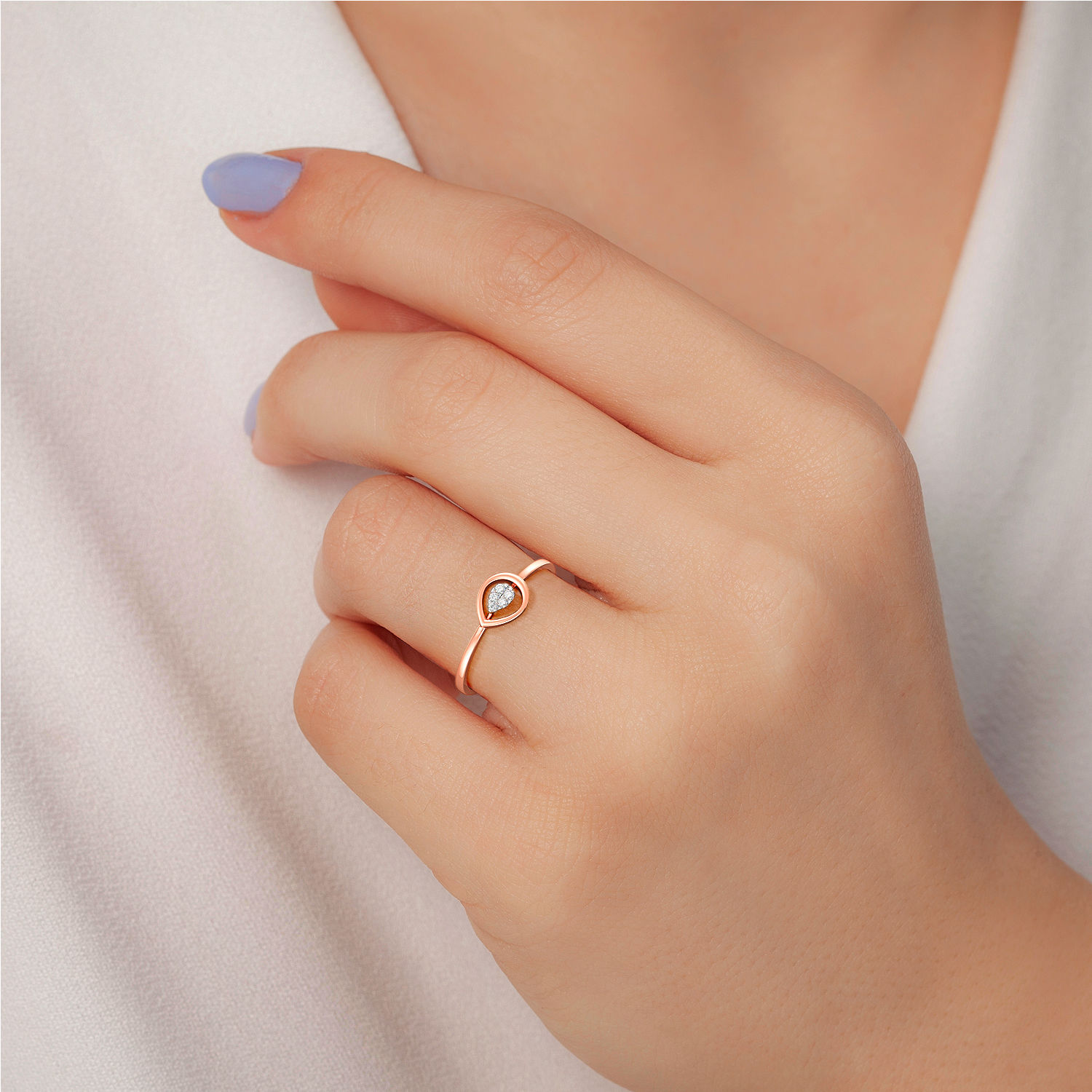 Diamond Spring Leaf Ring image