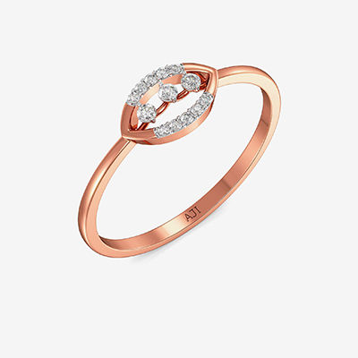 Tri-diamond Leaflet Ring alternate view 1