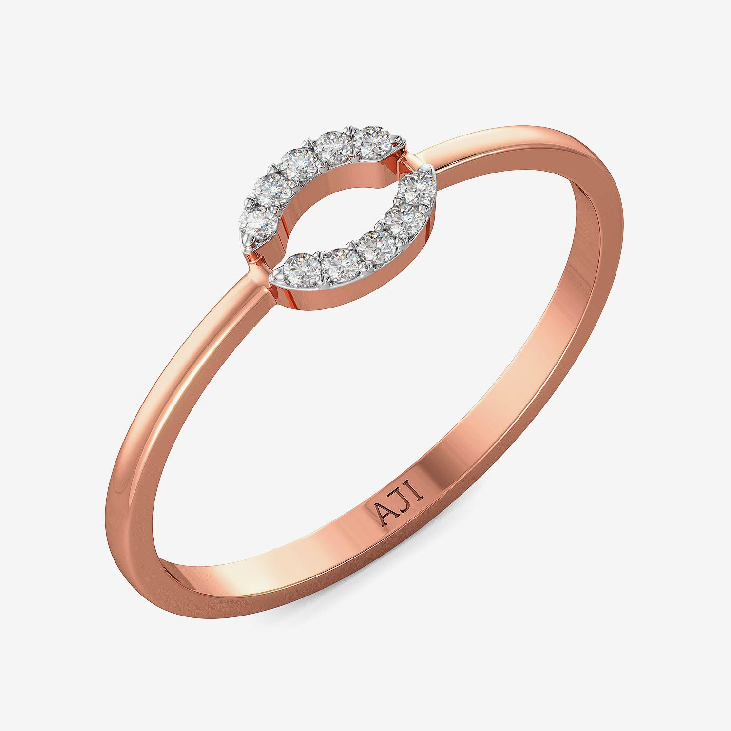 Eye-shaped Diamond Ring