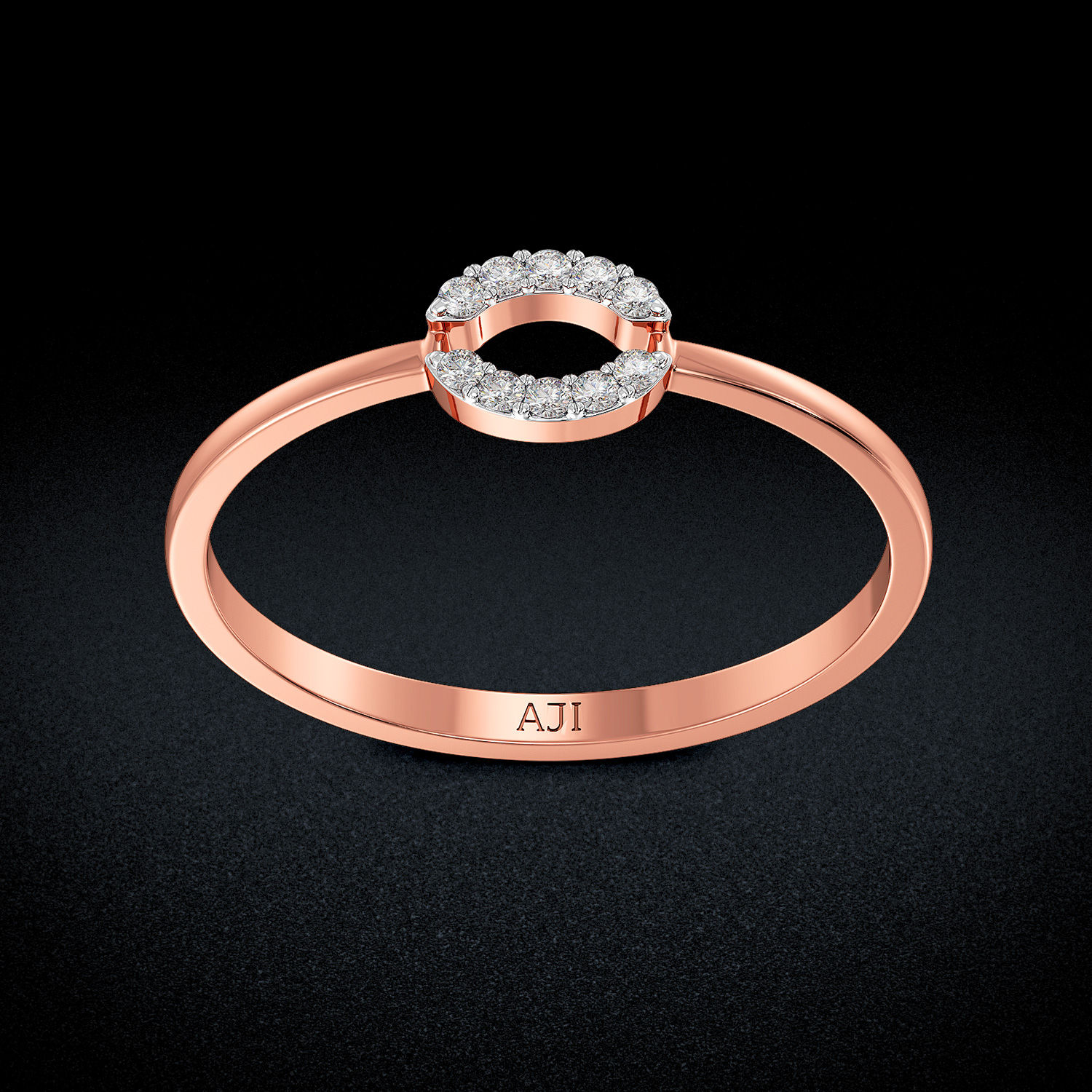 Eye-shaped Diamond Ring image