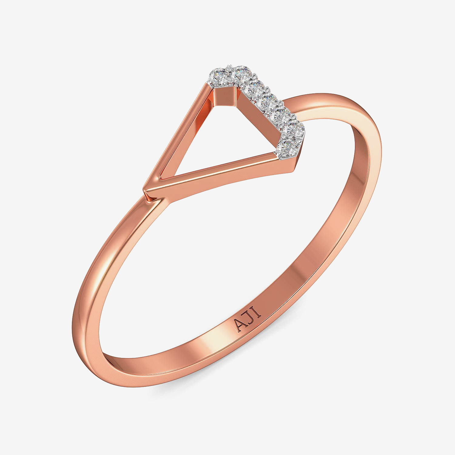 Crystal Cut Diamond Ring