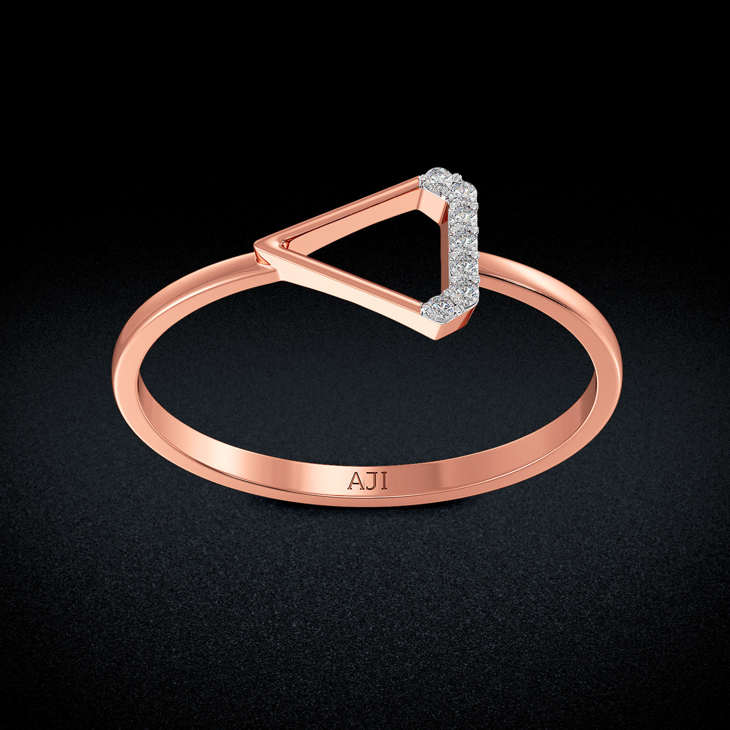 Crystal Cut Diamond Ring image