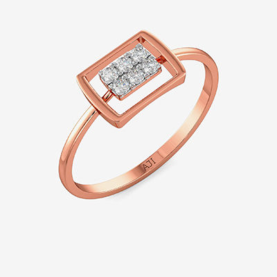 Gleaming Box-shaped Diamond Ring alternate view 1
