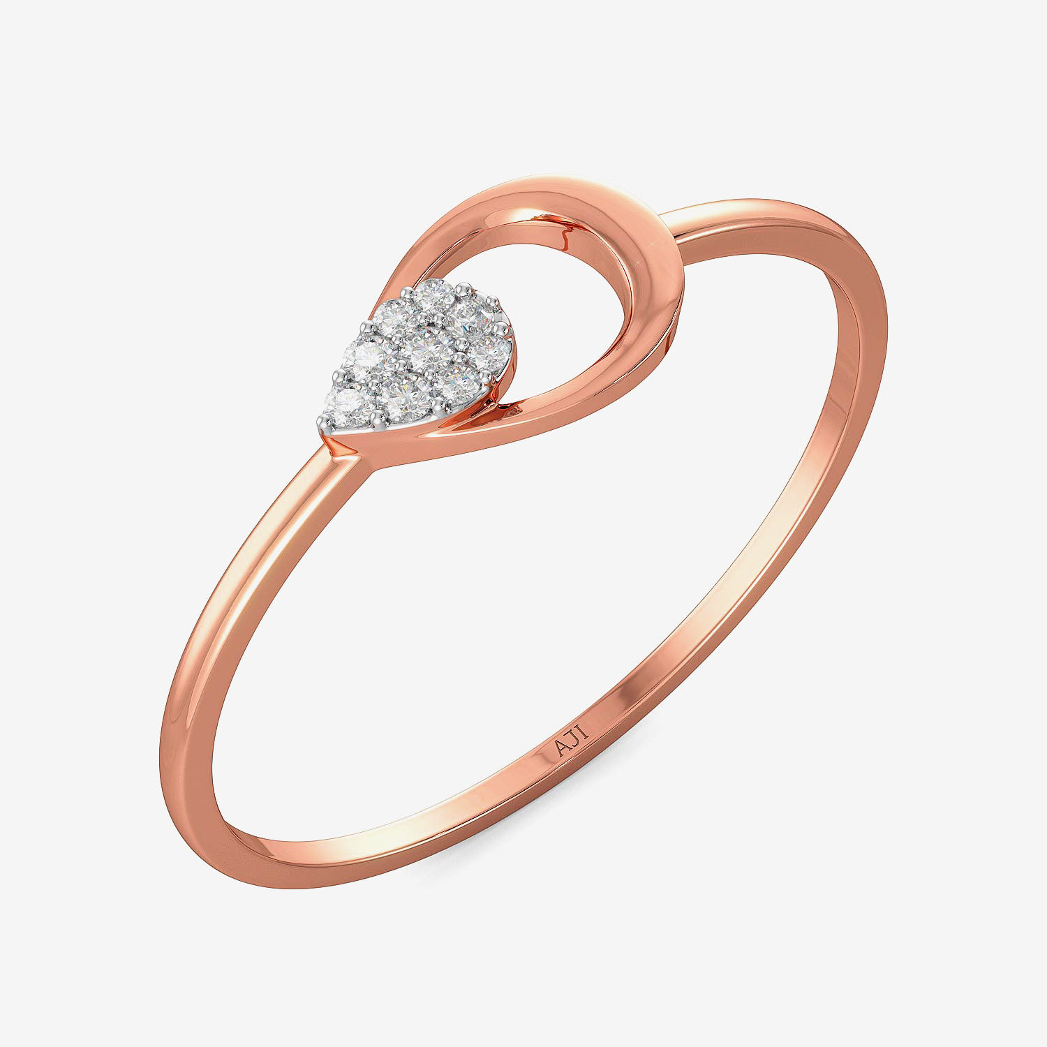 Pleasing Teardrop Diamond Ring