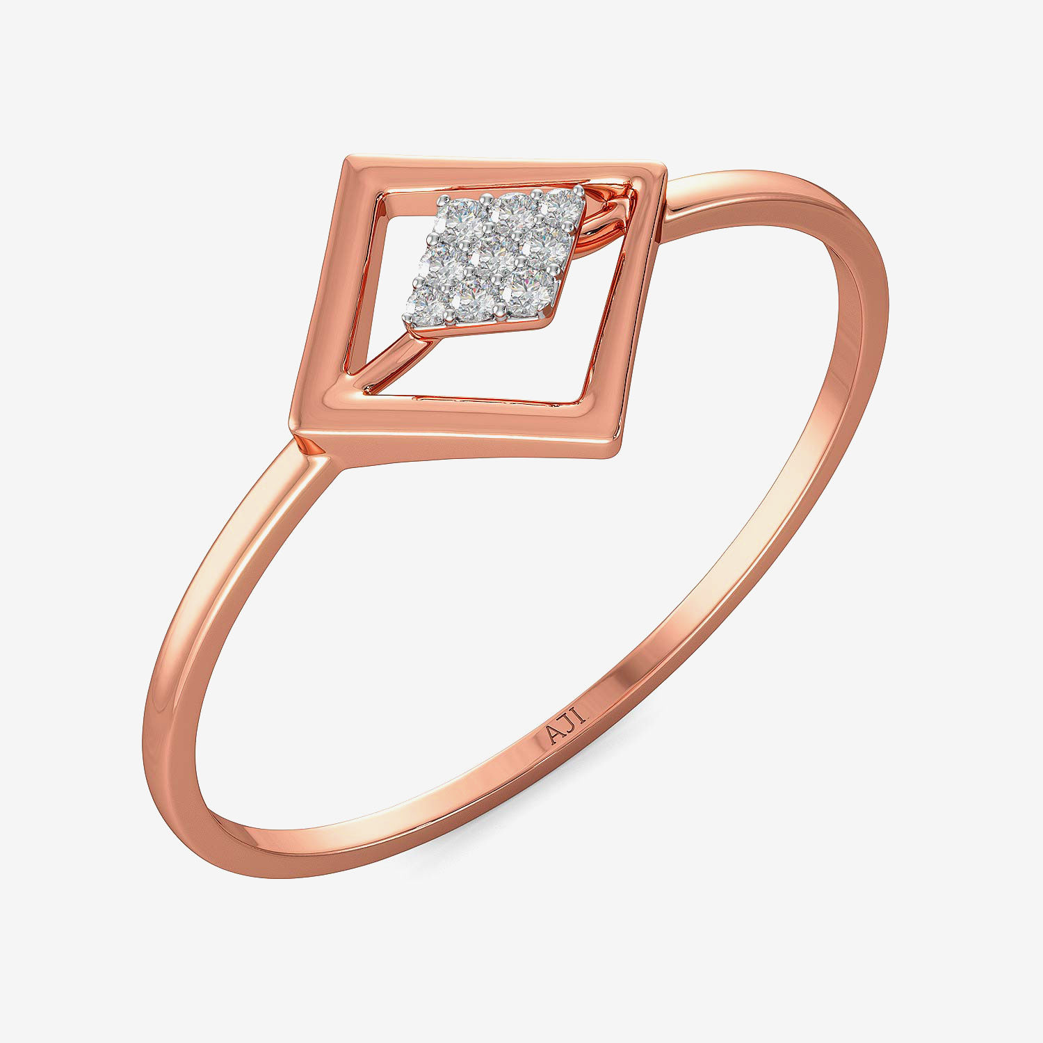 Extraordinary Box-kite Diamond Ring