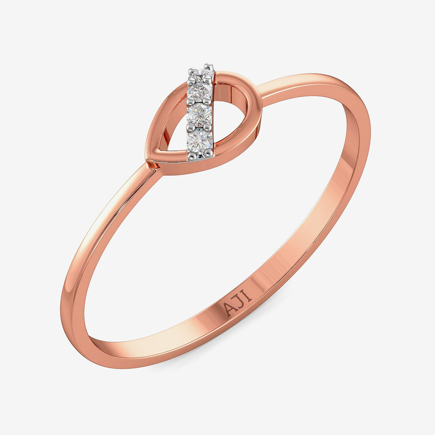 Stunning Stripped Teardrop Diamond Ring