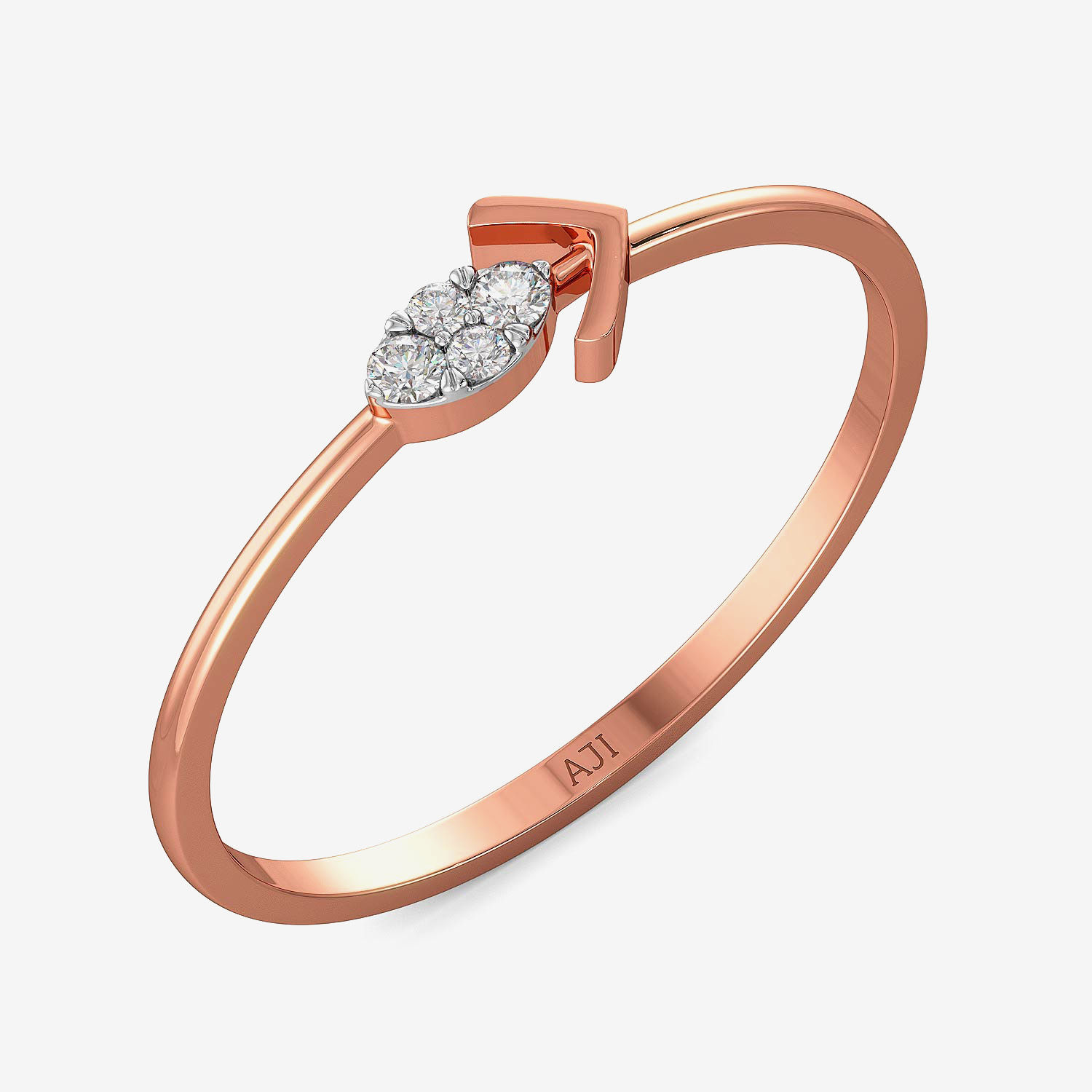 Oval Arrow Diamond Ring