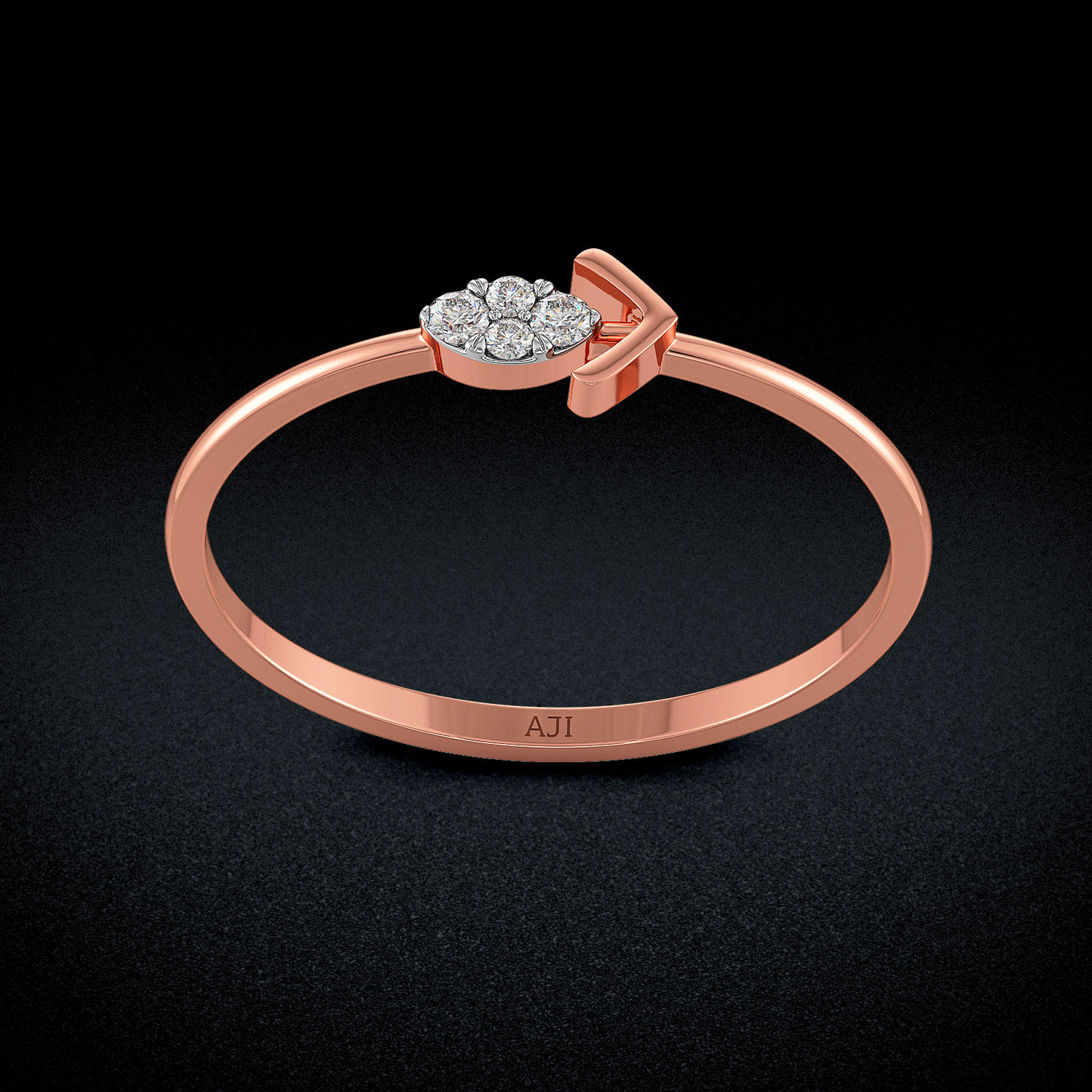 Oval Arrow Diamond Ring image