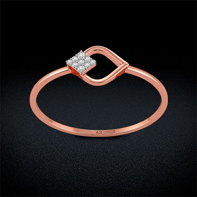 Elegant Leaf Petal Diamond Ring alternate view 2