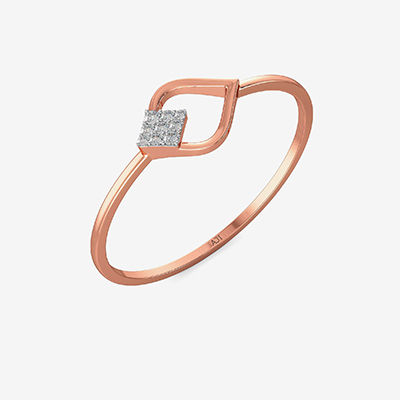 Elegant Leaf Petal Diamond Ring alternate view 1
