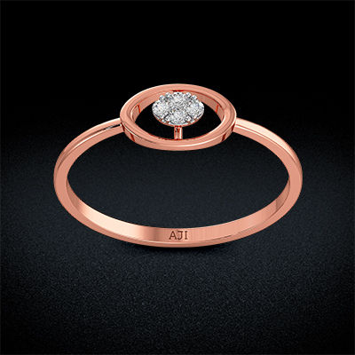 Split Tablet Single Diamond Ring alternate view 2