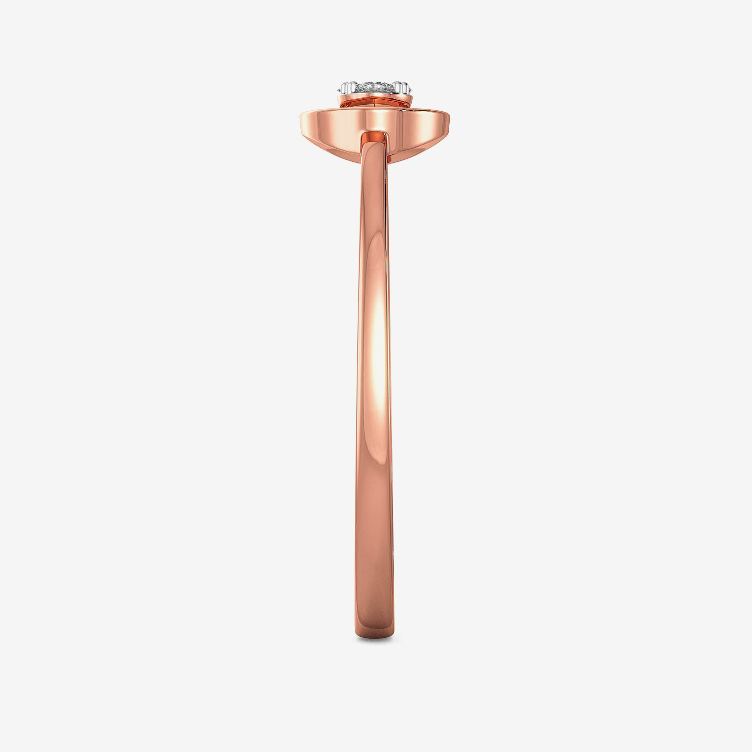 Split Tablet Single Diamond Ring image