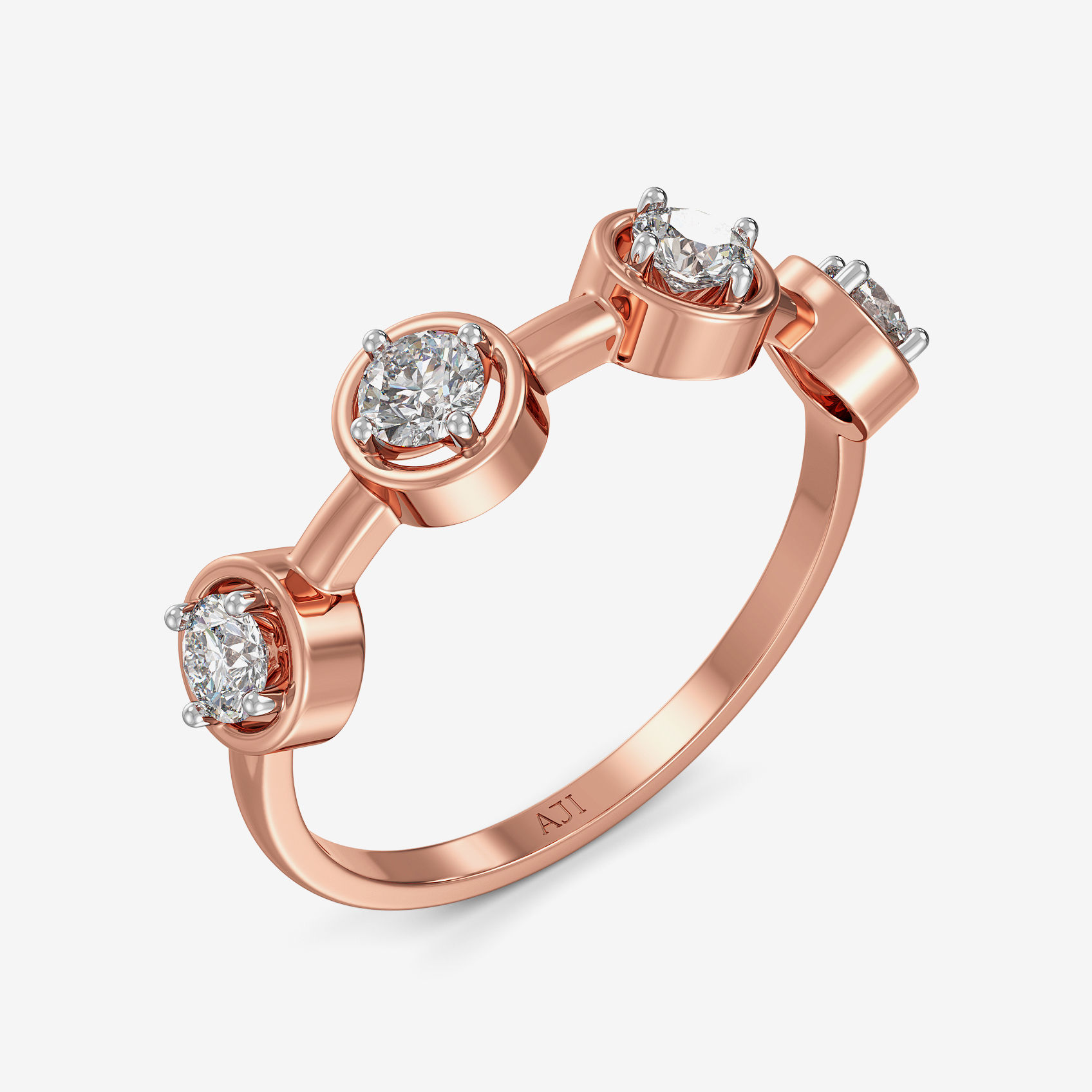 Quadruple Circle Diamond Ring