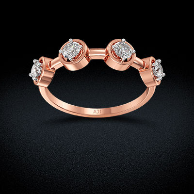 Quadruple Circle Diamond Ring alternate view 2