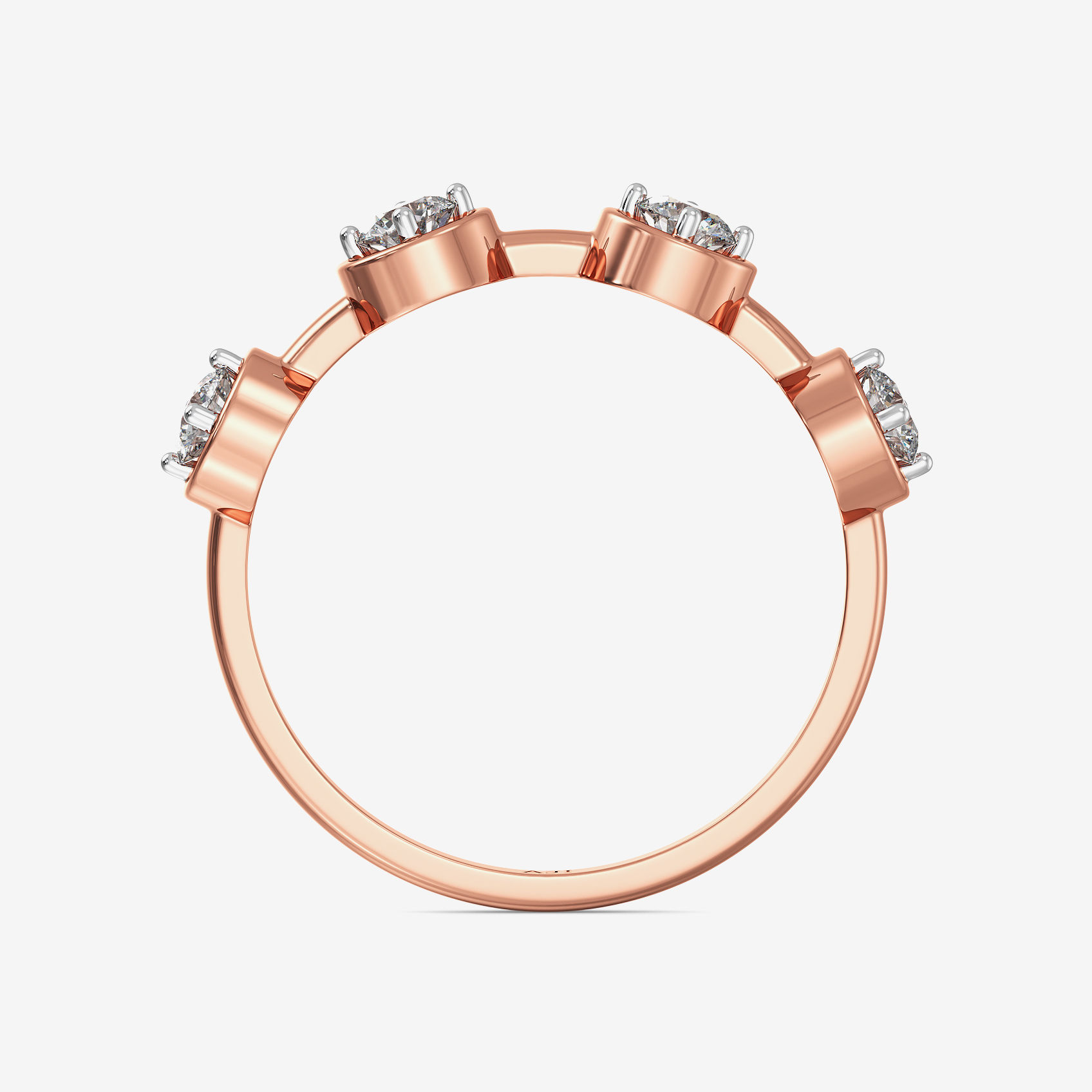 Quadruple Circle Diamond Ring image