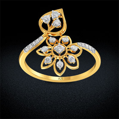 Diamond Floral Ring alternate view 2