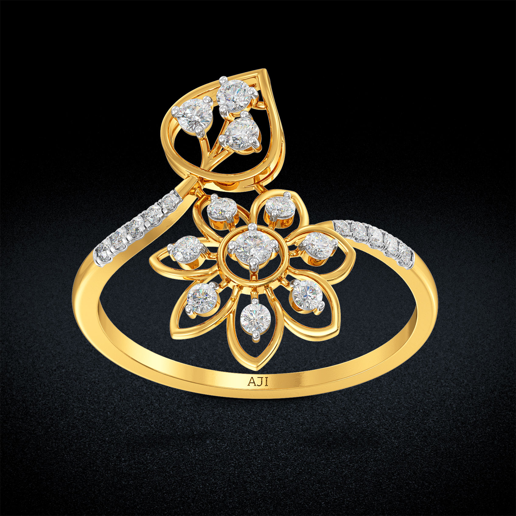 Diamond Floral Ring image