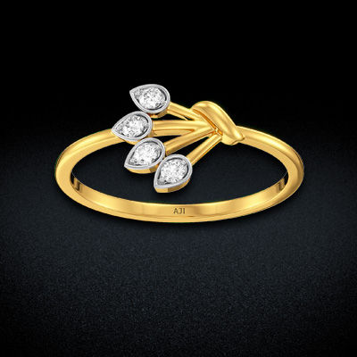 Diamond Leaf Ring alternate view 2