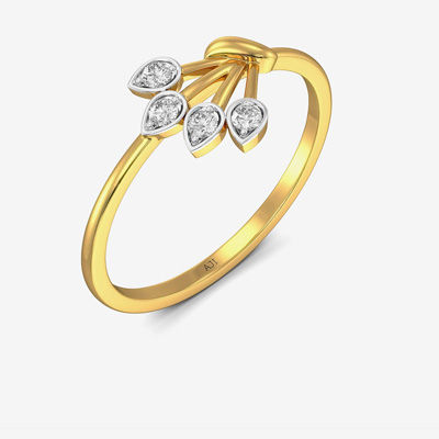 Diamond Leaf Ring alternate view 1