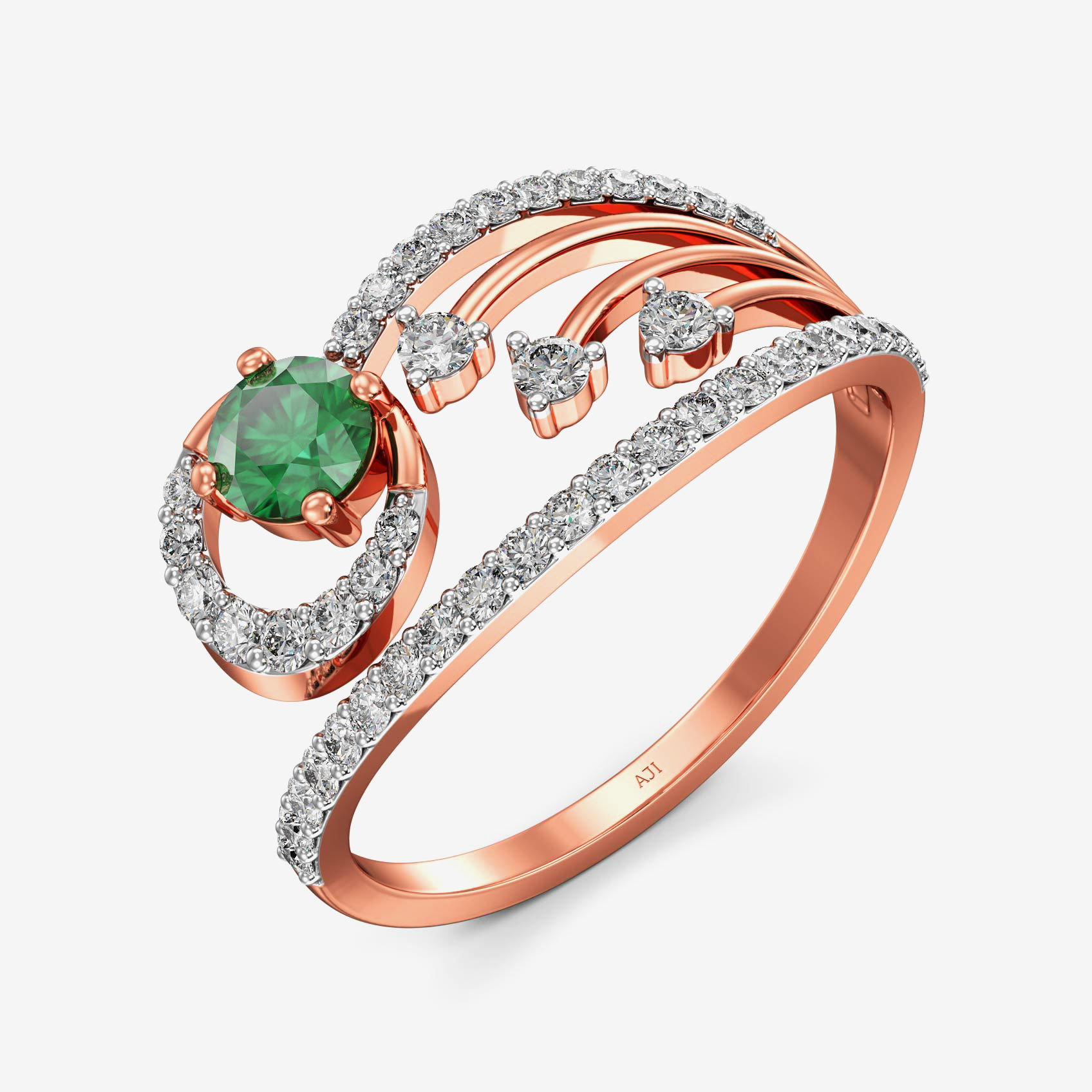 Brilliant Baubles glitter Rosegold Diamond Ring
