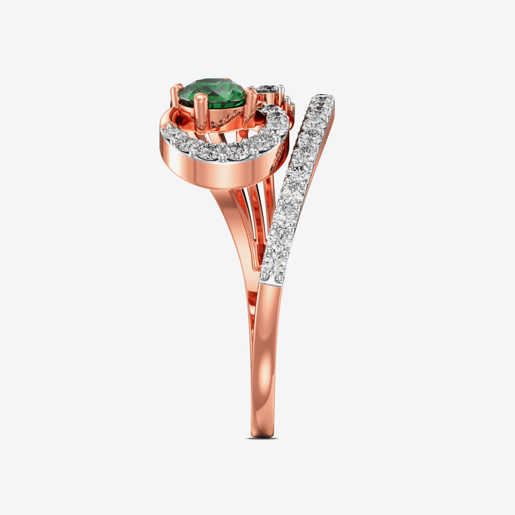 Brilliant Baubles glitter Rosegold Diamond Ring alternate view 3
