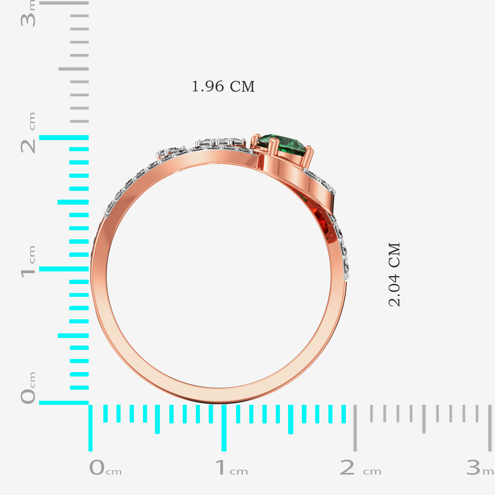 Brilliant Baubles glitter Rosegold Diamond Ring image