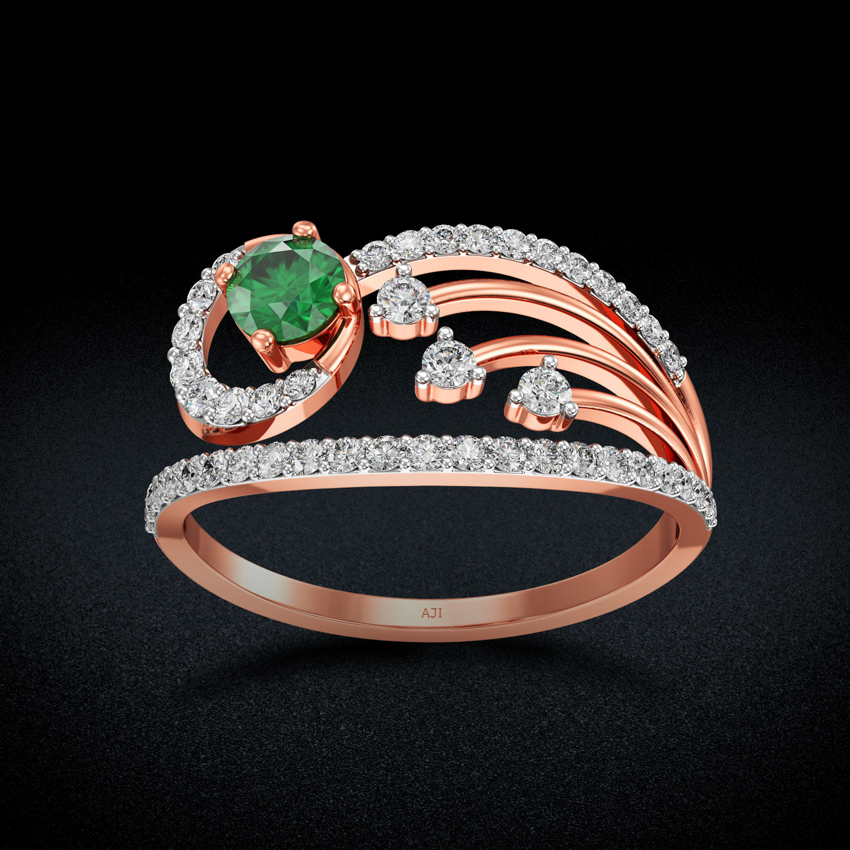 Brilliant Baubles glitter Rosegold Diamond Ring image