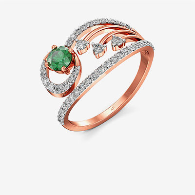 Brilliant Baubles glitter Rosegold Diamond Ring alternate view 1