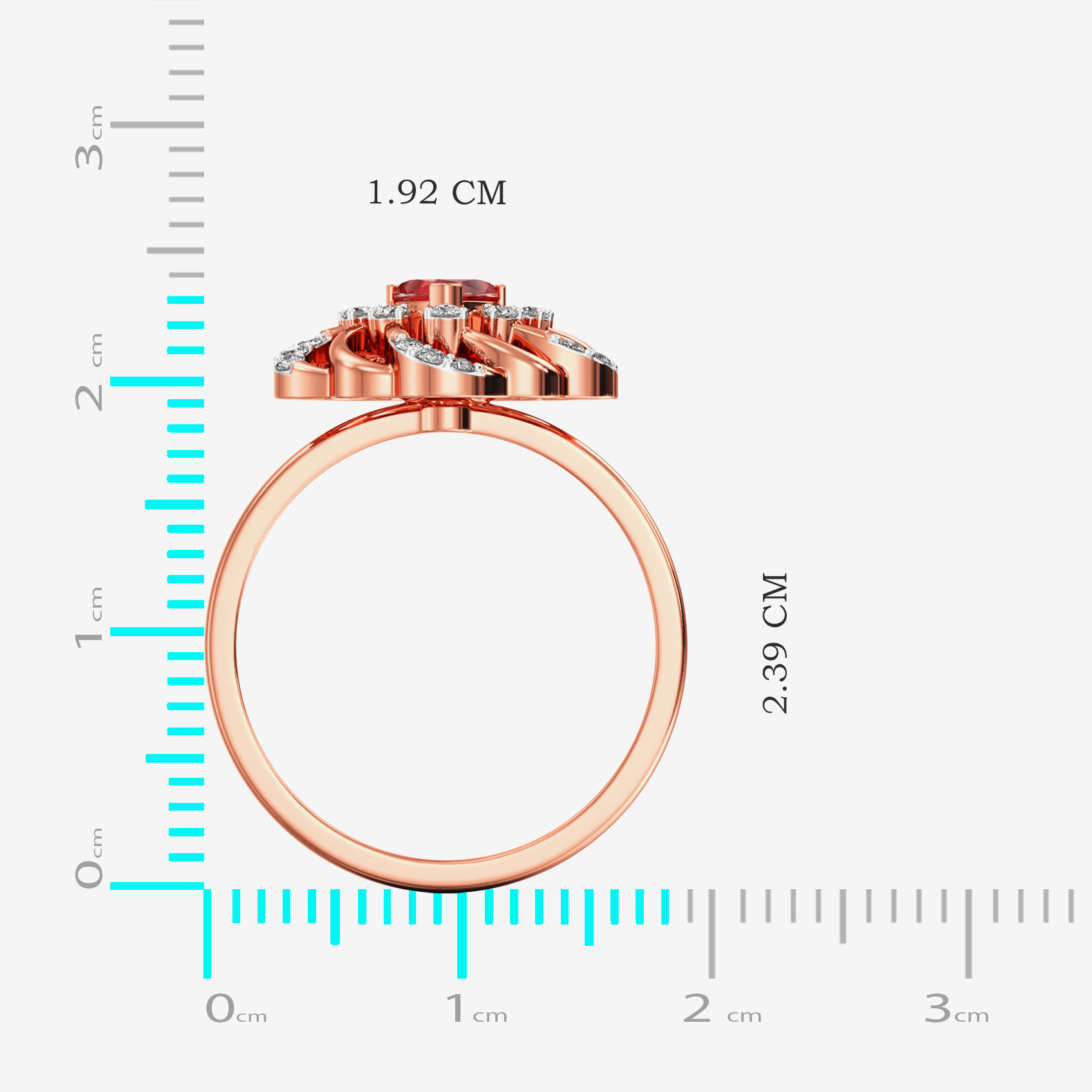 Shimmering trillionstar Sparkle rosegold dimaond ring image
