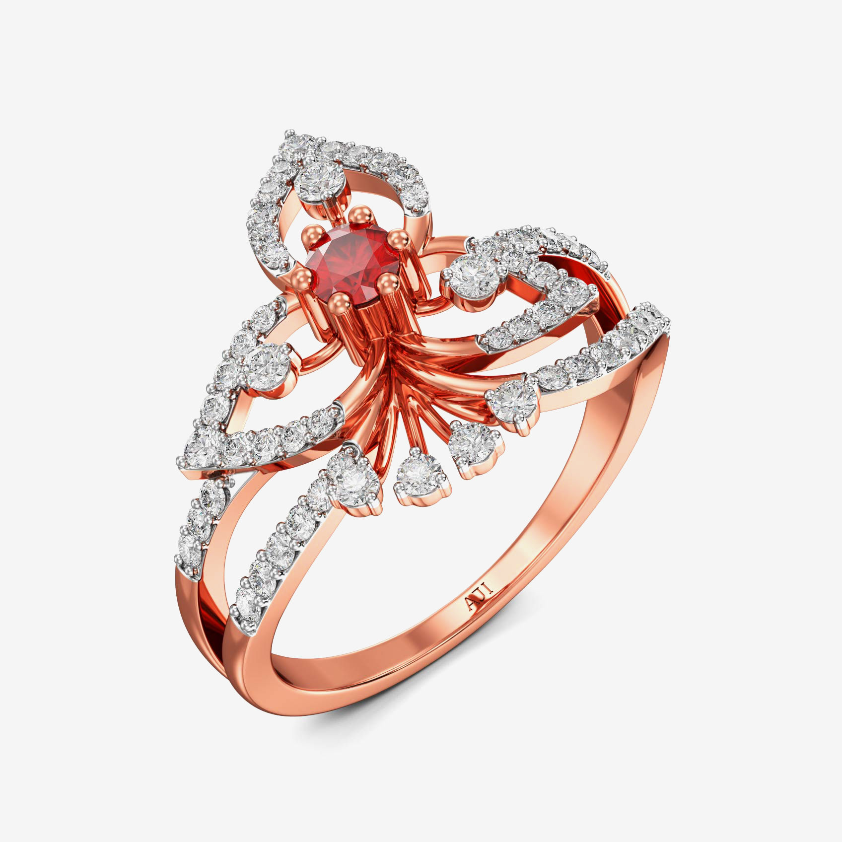 Sparkle & Shine Princess rosegold Diamond Ring